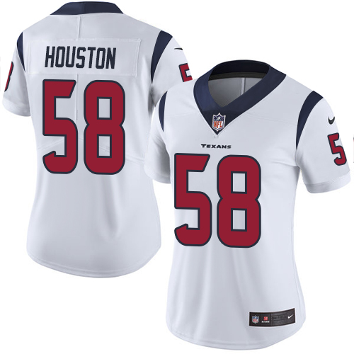 Women's Nike Houston Texans #58 Lamarr Houston White Vapor Untouchable Elite Player NFL Jersey