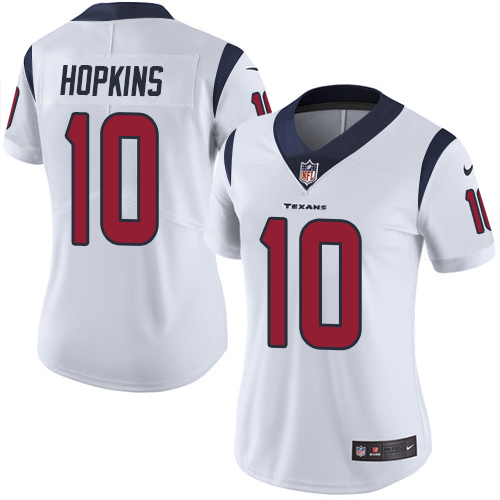 Women's Nike Houston Texans #10 DeAndre Hopkins White Vapor Untouchable Elite Player NFL Jersey