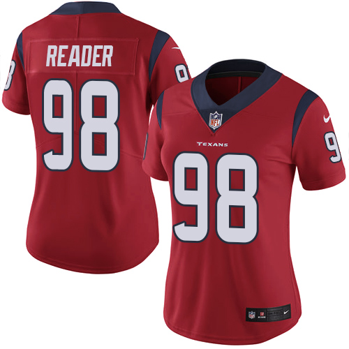Women's Nike Houston Texans #98 D.J. Reader Red Alternate Vapor Untouchable Elite Player NFL Jersey