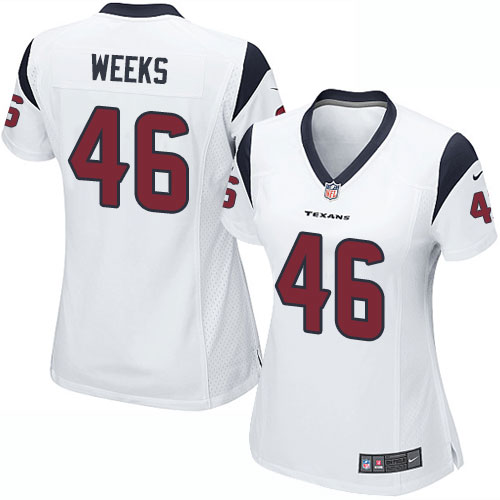 Women's Nike Houston Texans #46 Jon Weeks Game White NFL Jersey