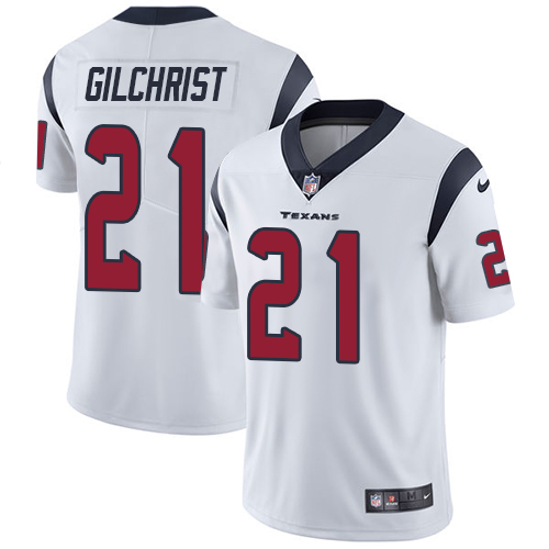 Men's Nike Houston Texans #21 Marcus Gilchrist White Vapor Untouchable Limited Player NFL Jersey