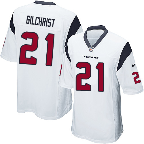 Men's Nike Houston Texans #21 Marcus Gilchrist Game White NFL Jersey