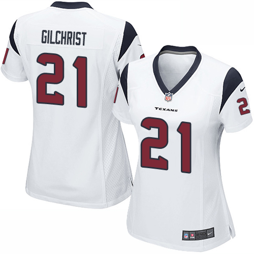 Women's Nike Houston Texans #21 Marcus Gilchrist Game White NFL Jersey