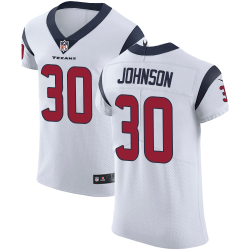 Men's Nike Houston Texans #30 Kevin Johnson White Vapor Untouchable Elite Player NFL Jersey