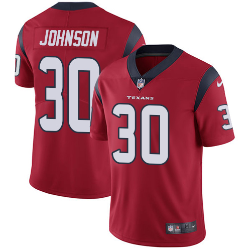 Men's Nike Houston Texans #30 Kevin Johnson Red Alternate Vapor Untouchable Limited Player NFL Jersey