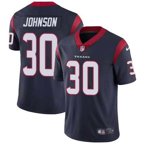 Youth Nike Houston Texans #30 Kevin Johnson Navy Blue Team Color Vapor Untouchable Limited Player NFL Jersey