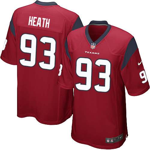 Men's Nike Houston Texans #93 Joel Heath Game Red Alternate NFL Jersey