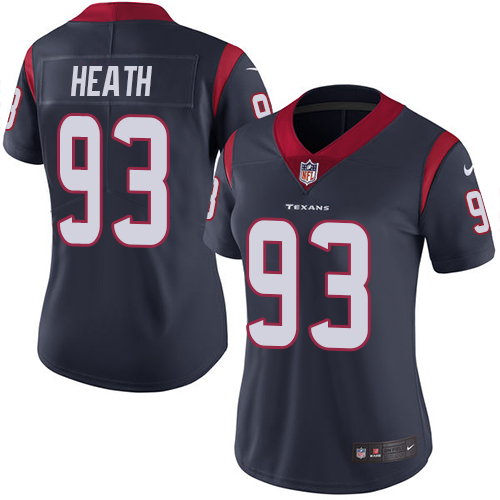 Women's Nike Houston Texans #93 Joel Heath Navy Blue Team Color Vapor Untouchable Elite Player NFL Jersey