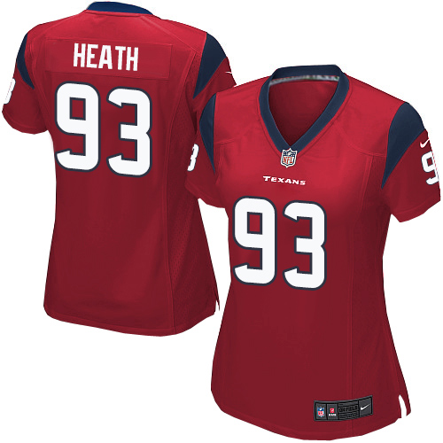 Women's Nike Houston Texans #93 Joel Heath Game Red Alternate NFL Jersey