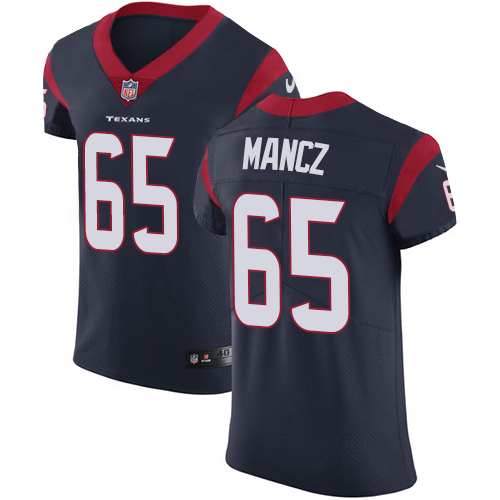 Men's Nike Houston Texans #65 Greg Mancz Navy Blue Team Color Vapor Untouchable Elite Player NFL Jersey