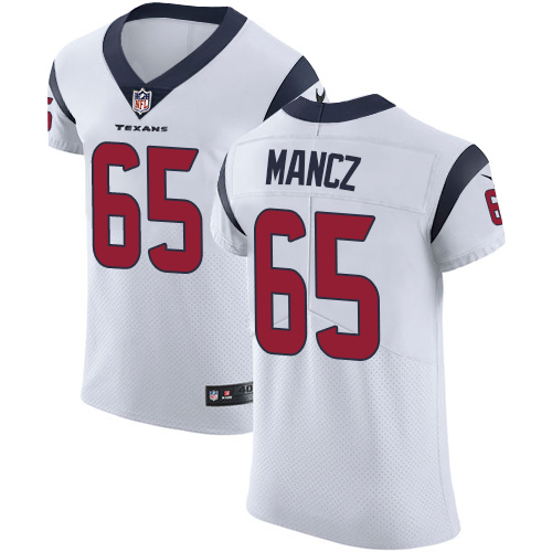 Men's Nike Houston Texans #65 Greg Mancz White Vapor Untouchable Elite Player NFL Jersey