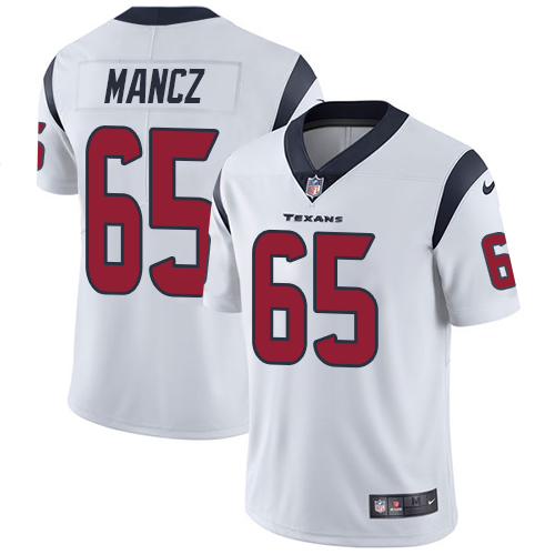 Men's Nike Houston Texans #65 Greg Mancz White Vapor Untouchable Limited Player NFL Jersey
