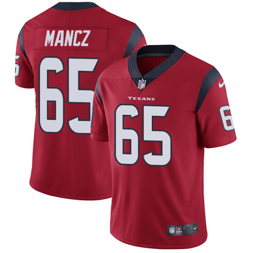 Men's Nike Houston Texans #65 Greg Mancz Red Alternate Vapor Untouchable Limited Player NFL Jersey