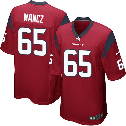 Men's Nike Houston Texans #65 Greg Mancz Game Red Alternate NFL Jersey