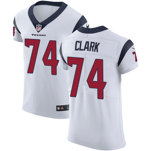 Men's Nike Houston Texans #74 Chris Clark White Vapor Untouchable Elite Player NFL Jersey