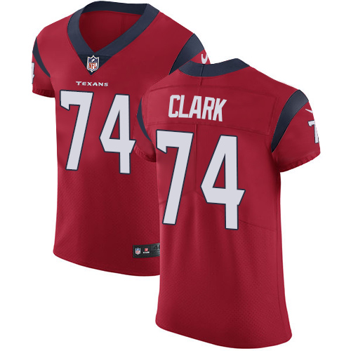 Men's Nike Houston Texans #74 Chris Clark Red Alternate Vapor Untouchable Elite Player NFL Jersey