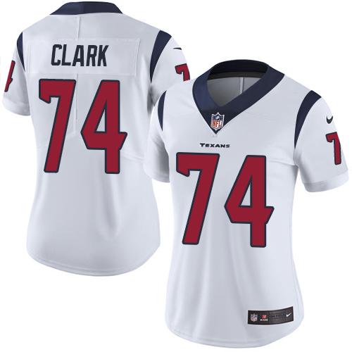 Women's Nike Houston Texans #74 Chris Clark White Vapor Untouchable Limited Player NFL Jersey