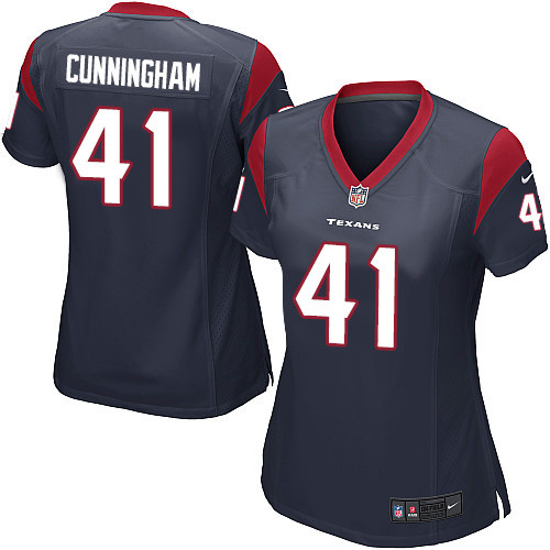 Women's Nike Houston Texans #41 Zach Cunningham Game Navy Blue Team Color NFL Jersey