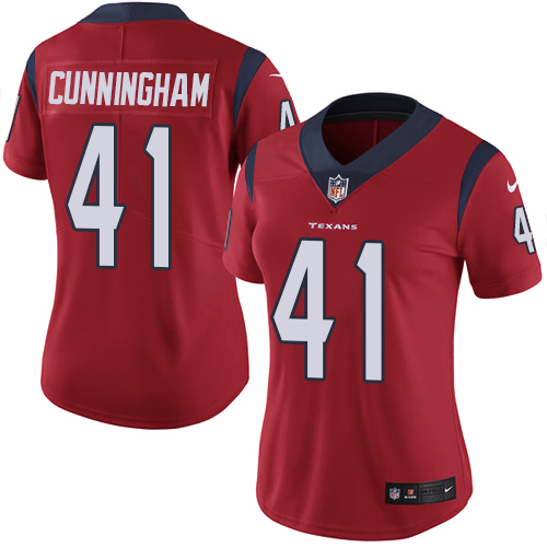 Women's Nike Houston Texans #41 Zach Cunningham Red Alternate Vapor Untouchable Limited Player NFL Jersey