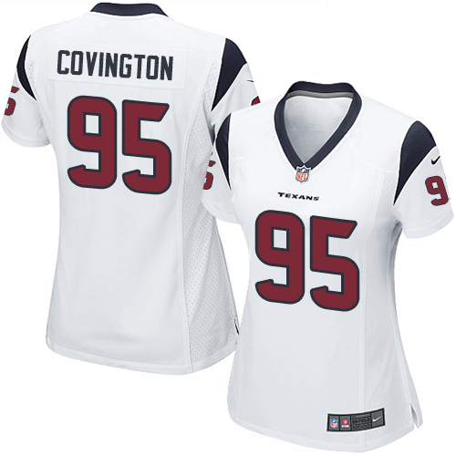 Women's Nike Houston Texans #95 Christian Covington Game White NFL Jersey