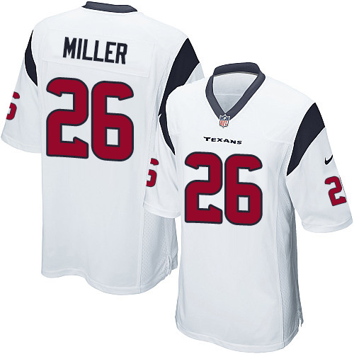 Men's Nike Houston Texans #26 Lamar Miller Game White NFL Jersey