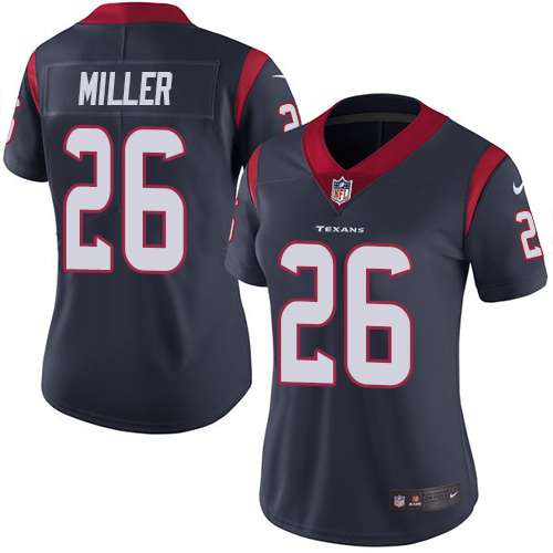 Women's Nike Houston Texans #26 Lamar Miller Navy Blue Team Color Vapor Untouchable Elite Player NFL Jersey