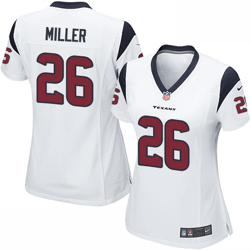 Women's Nike Houston Texans #26 Lamar Miller Game White NFL Jersey