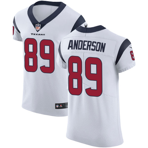 Men's Nike Houston Texans #89 Stephen Anderson White Vapor Untouchable Elite Player NFL Jersey