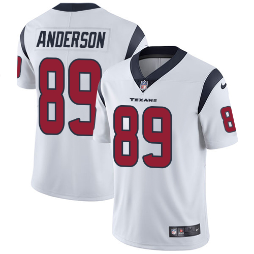 Men's Nike Houston Texans #89 Stephen Anderson White Vapor Untouchable Limited Player NFL Jersey