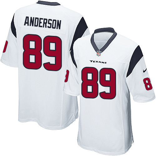 Men's Nike Houston Texans #89 Stephen Anderson Game White NFL Jersey
