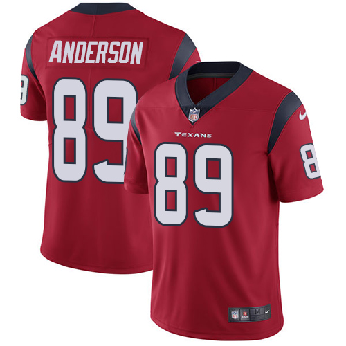Men's Nike Houston Texans #89 Stephen Anderson Red Alternate Vapor Untouchable Limited Player NFL Jersey