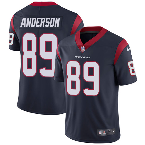 Youth Nike Houston Texans #89 Stephen Anderson Navy Blue Team Color Vapor Untouchable Limited Player NFL Jersey