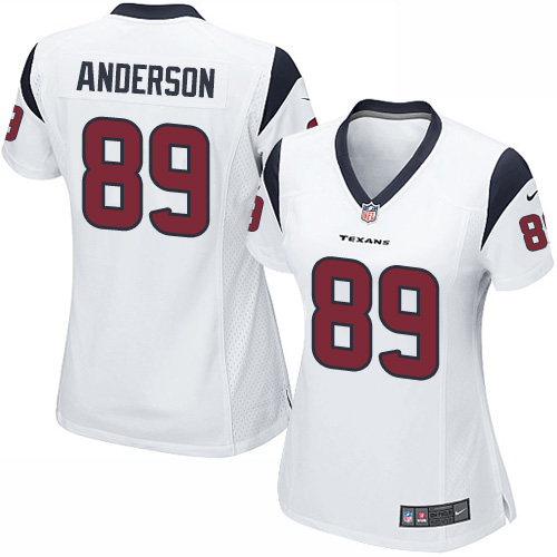 Women's Nike Houston Texans #89 Stephen Anderson Game White NFL Jersey