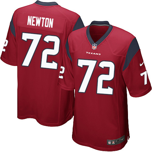 Men's Nike Houston Texans #72 Derek Newton Game Red Alternate NFL Jersey