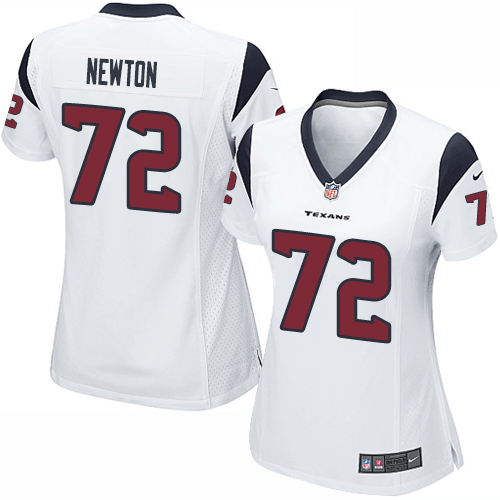 Women's Nike Houston Texans #72 Derek Newton Game White NFL Jersey