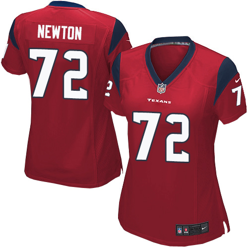 Women's Nike Houston Texans #72 Derek Newton Game Red Alternate NFL Jersey