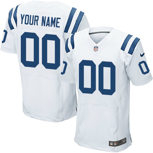 Men's Nike Indianapolis Colts Customized Elite White NFL Jersey