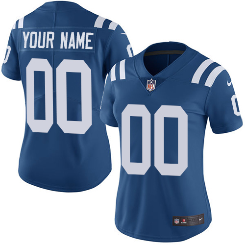 Women's Nike Indianapolis Colts Customized Royal Blue Team Color Vapor Untouchable Custom Elite NFL Jersey