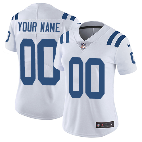 Women's Nike Indianapolis Colts Customized White Vapor Untouchable Custom Elite NFL Jersey