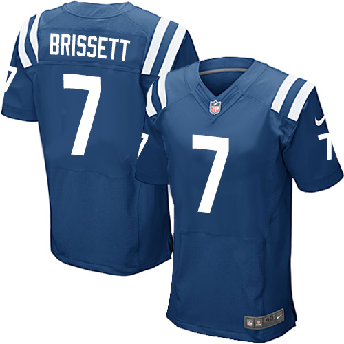 Men's Nike Indianapolis Colts #7 Jacoby Brissett Elite Royal Blue Team Color NFL Jersey