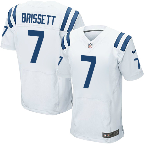 Men's Nike Indianapolis Colts #7 Jacoby Brissett Elite White NFL Jersey