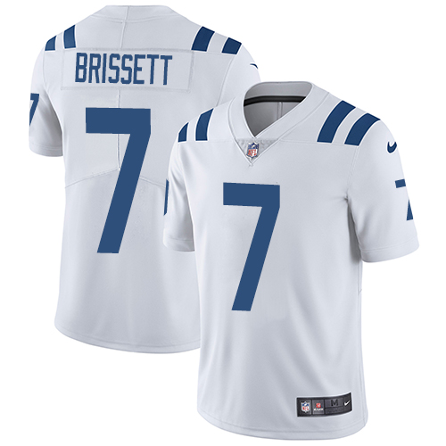 Men's Nike Indianapolis Colts #7 Jacoby Brissett White Vapor Untouchable Limited Player NFL Jersey