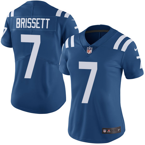 Women's Nike Indianapolis Colts #7 Jacoby Brissett Royal Blue Team Color Vapor Untouchable Limited Player NFL Jersey