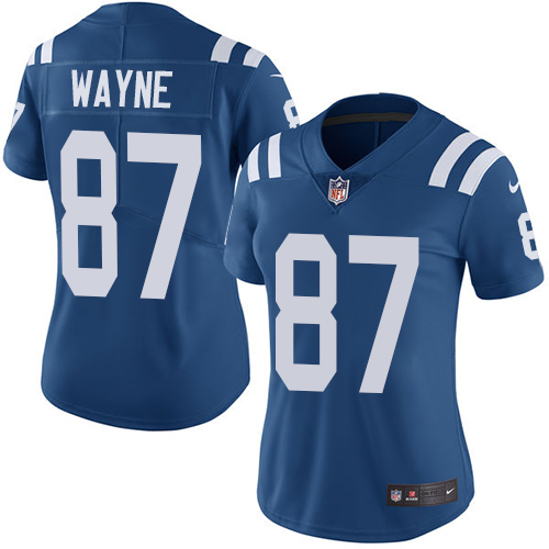 Women's Nike Indianapolis Colts #87 Reggie Wayne Royal Blue Team Color Vapor Untouchable Elite Player NFL Jersey