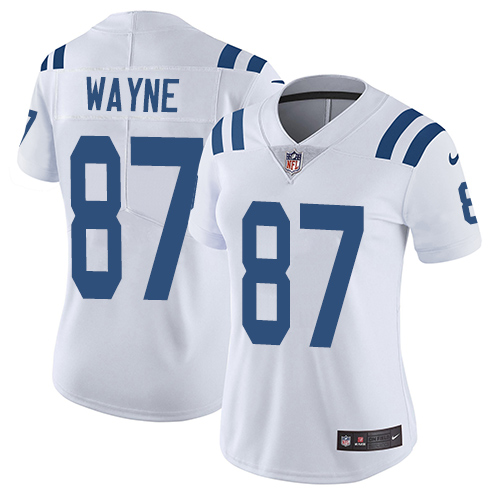 Women's Nike Indianapolis Colts #87 Reggie Wayne White Vapor Untouchable Elite Player NFL Jersey