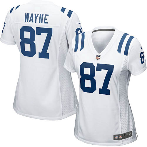 Women's Nike Indianapolis Colts #87 Reggie Wayne Game White NFL Jersey