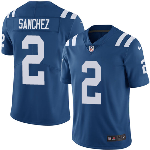 Men's Nike Indianapolis Colts #2 Rigoberto Sanchez Royal Blue Team Color Vapor Untouchable Limited Player NFL Jersey