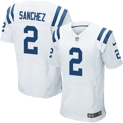 Men's Nike Indianapolis Colts #2 Rigoberto Sanchez Elite White NFL Jersey