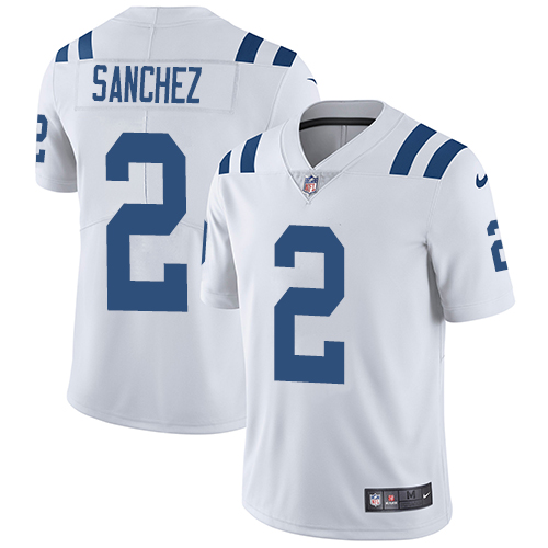 Men's Nike Indianapolis Colts #2 Rigoberto Sanchez White Vapor Untouchable Limited Player NFL Jersey