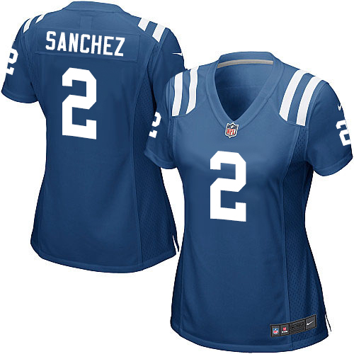 Women's Nike Indianapolis Colts #2 Rigoberto Sanchez Game Royal Blue Team Color NFL Jersey